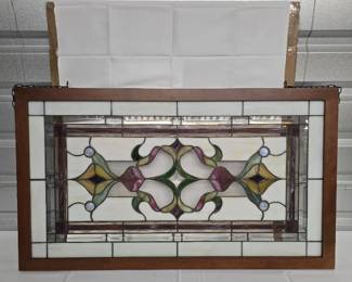 two matching stained glass