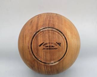 bottom of wooden bowl