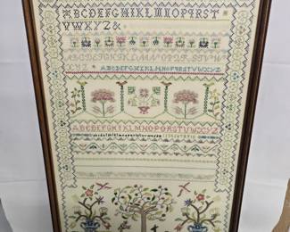 ABCs Needlepoint framed