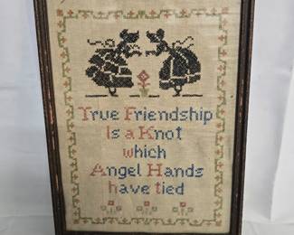 Friendship framed stiching
