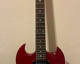 Epiphone SG guitar with bigsby tremolo