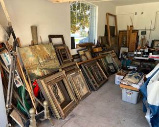 If you thought there was a lot of artwork in the house, there is even more in the garage.  
