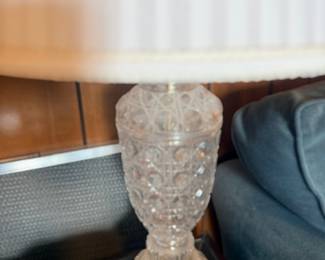 Vintage pressed glass table lamp