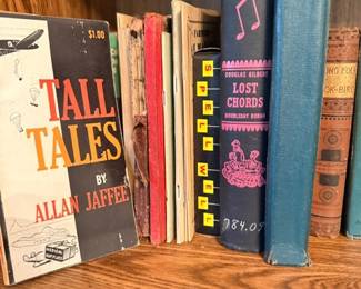 Vintage hardcover books — Tall Tales, Lost Chords & more