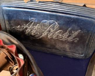 Vintage embossed leather case portfolio