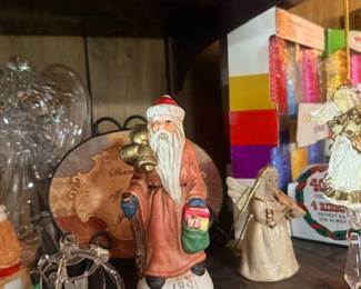 Old World Santa figurine with wooden staff