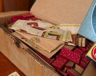 Vintage American Bricks building toy set in box