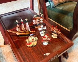 Miniature nautical ship models collection