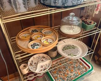 Assorted decorative bowls with stones and potpourri