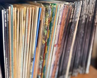 Collection of vintage vinyl record albums