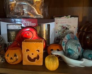 Halloween jack-o-lantern decorations lot