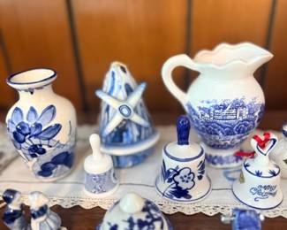Blue and white porcelain collection — vases & pitchers