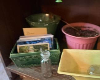 Assorted plastic planters and garden pots