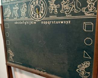 Vintage Disney character children's chalkboard easel