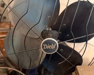 Antique Diehl electric fan with steel blades