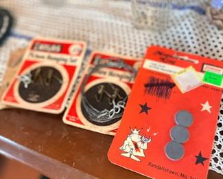 Vintage novelty magnet sets on cards