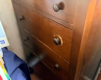 Antique wood chest of drawers dresser