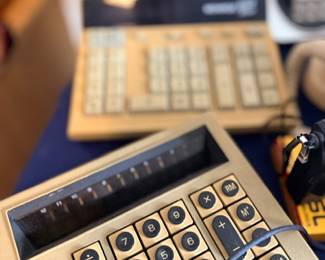 Vintage printing adding machine calculators