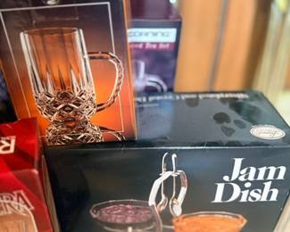 Crystal jam dish new in box