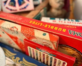 Vintage NOMA Bubble-Lites & Christmas decoration boxes