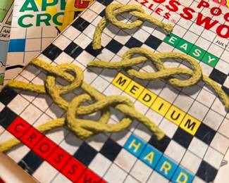 Vintage crossword puzzle books & magazines