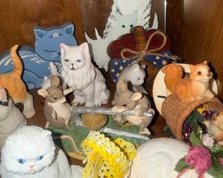 Vintage plush cat toy collection assorted