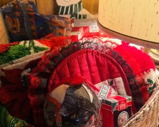 Snowman decor and holiday gift basket