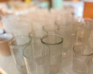 Assorted clear glass drinking tumblers lot