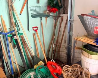 Yard tools and garden hose reel