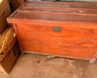 Vintage wooden cedar chest