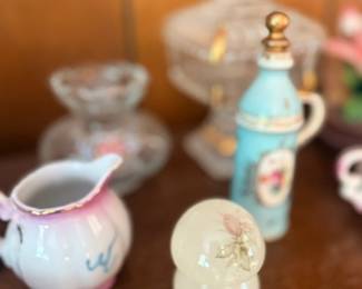 Vintage porcelain creamers & lustreware