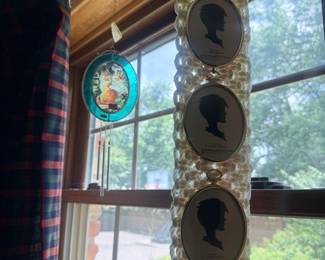 Silhouette portrait window hanging decoration