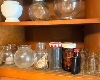 Assorted glass jars and vases lot