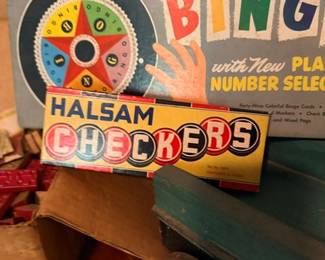 Vintage Bingo & Halsam Checkers games