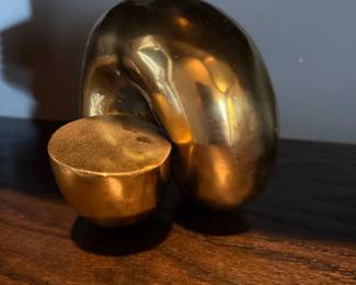 Gilt organic form sculptures, pair