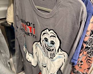 Novelty yeti graphic sweater