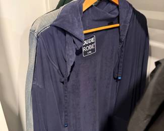 Dude Robe navy hooded robe shirt