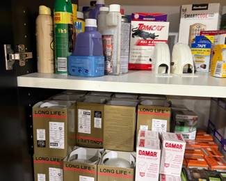 Household cleaning supplies and hardware