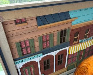 Folk art wooden building model