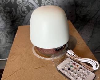 White dome table lamp