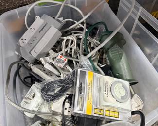 Power strips, extension cords and timers
