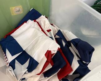 Patriotic bunting and flags