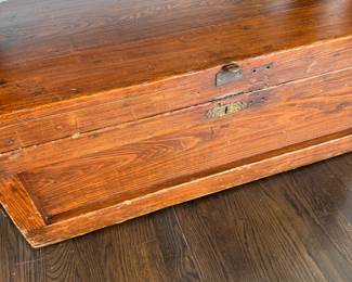 Antique reclaimed wood plank bench top