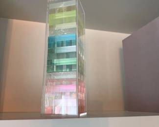 Acrylic tower sculpture