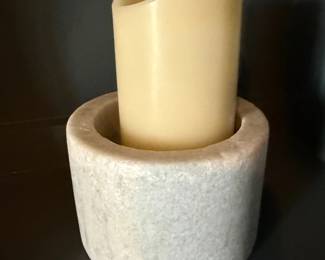 Stone pillar candle holder