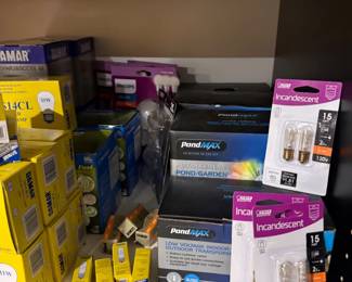 Assorted boxed light bulbs