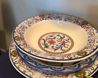 Italian majolica style pasta bowls