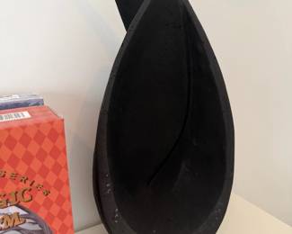 Black ceramic teardrop vase