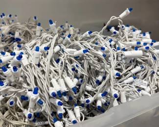 LED string lights, blue and white