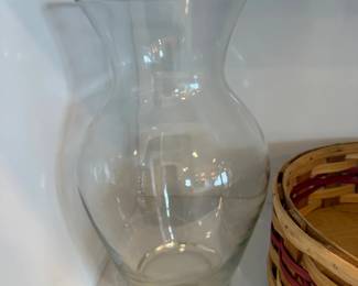 Glass hurricane vases